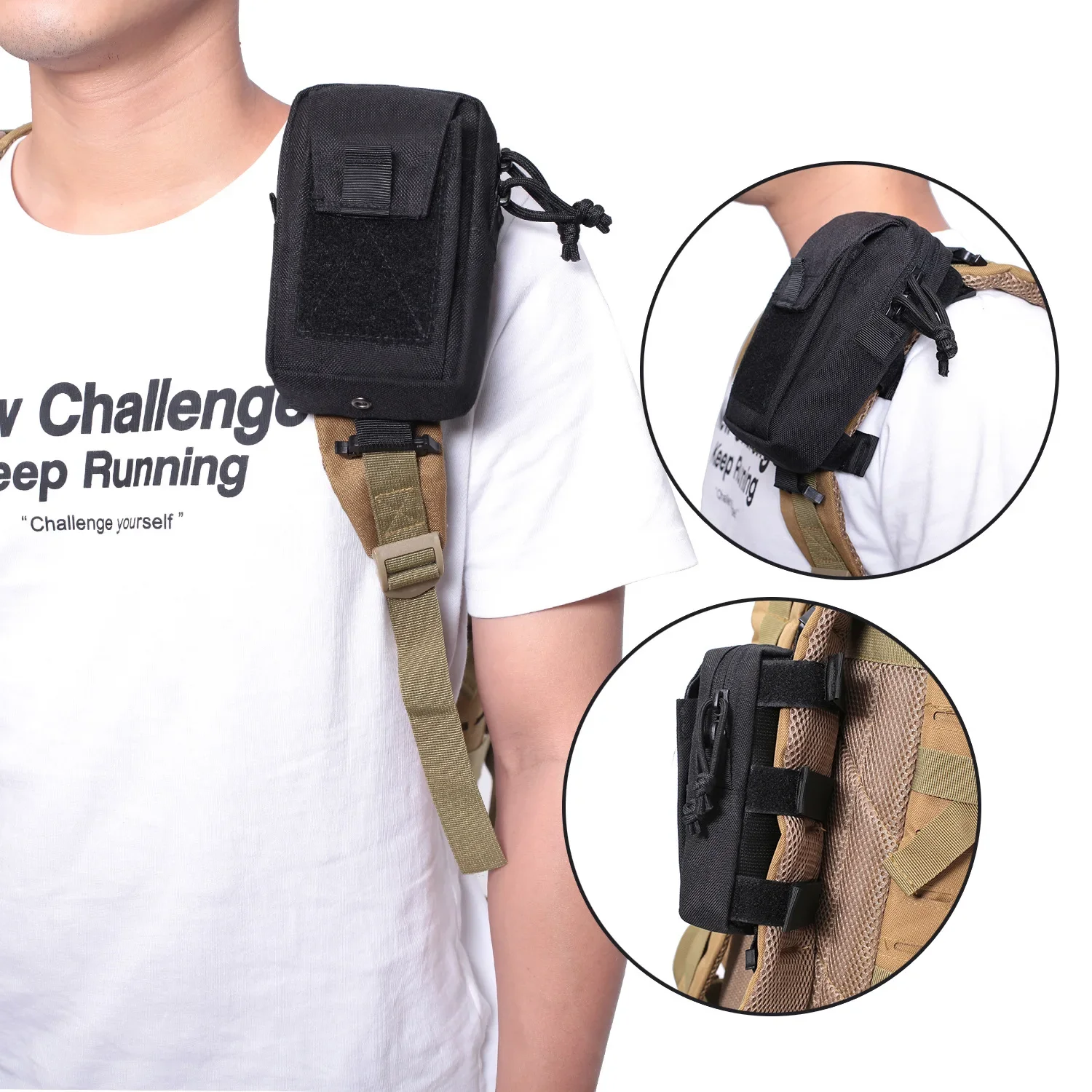 Molle Backpack Strap Phone Hol - Backpack Insert Organizer recension och pris